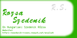 rozsa szedenik business card